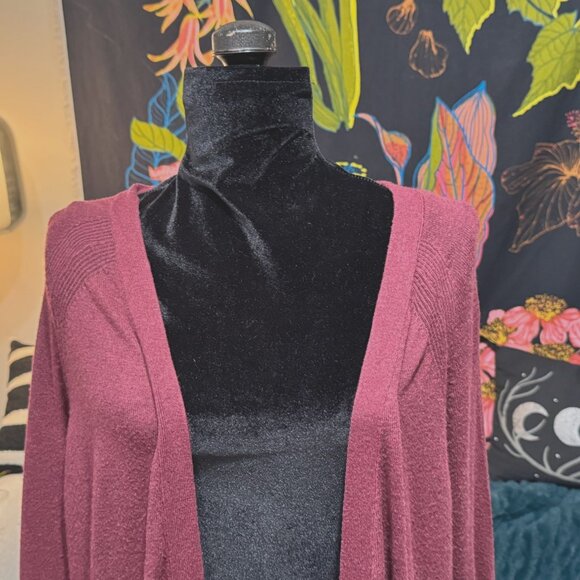 MOSSIMO Open Cardigan Sweater with Pockets, Cranberry, XXL - Picture 8 of 14